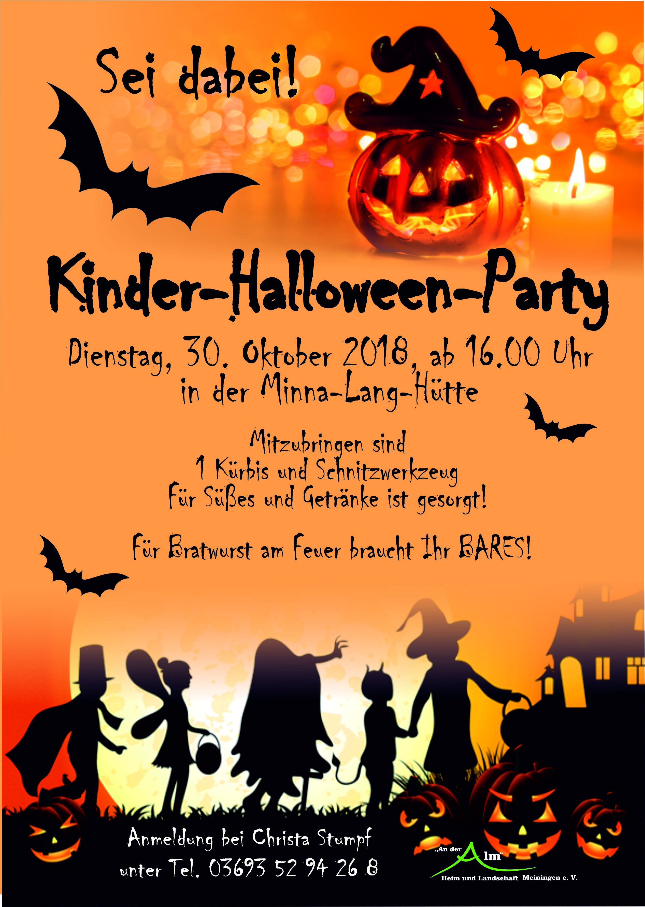 Halloween Party In Der Minna Lang Hutte Heim Und Landschaft An Der Alm Meiningen E V
